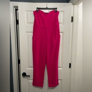 Express Pink Straight Leg Jumpsuit